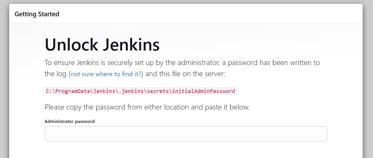 Unlock Jenkins