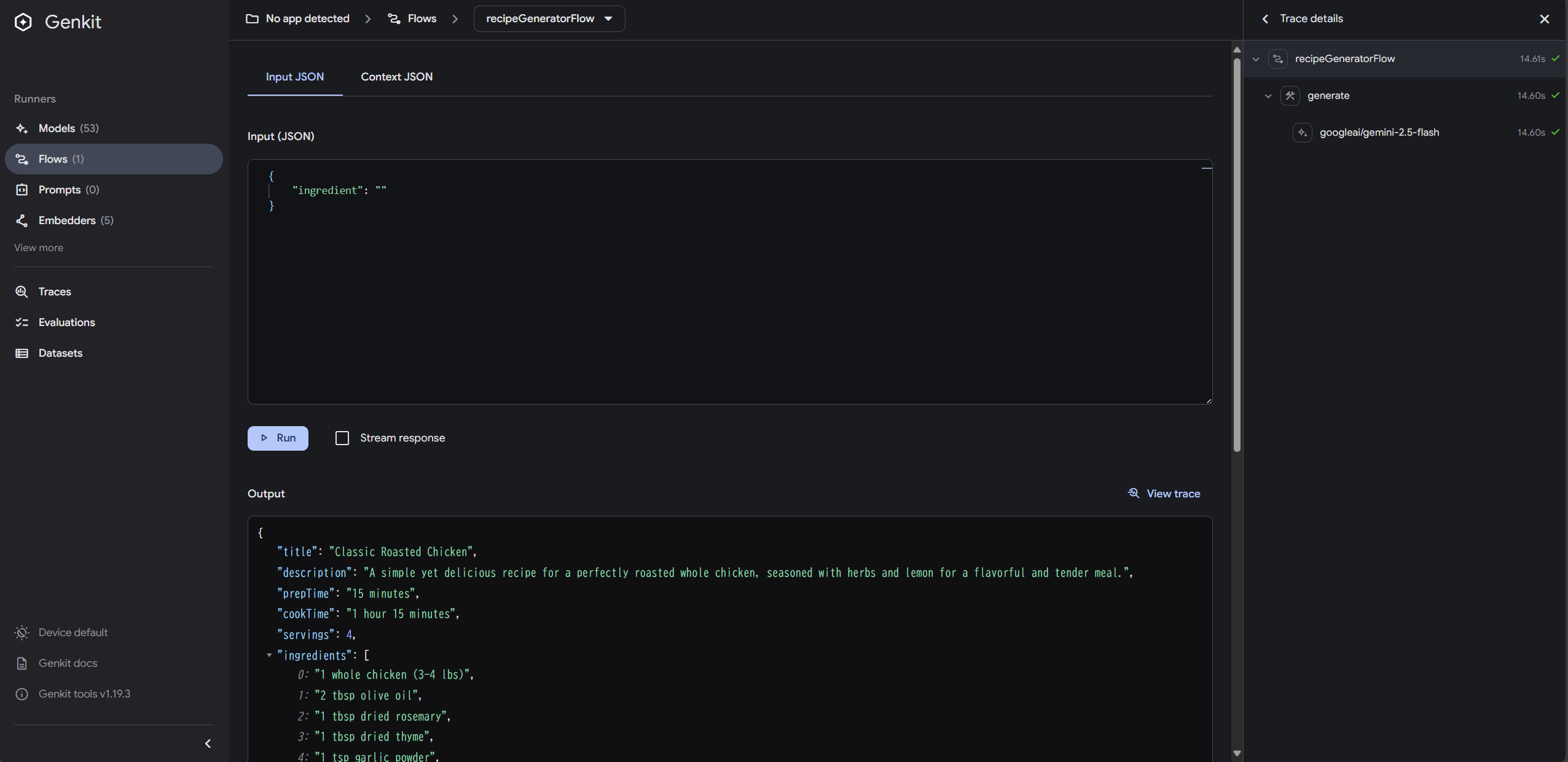 Genkit Developer UI