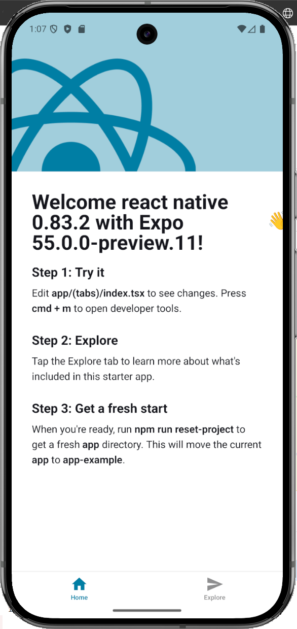 React Native 0.83.2 Android