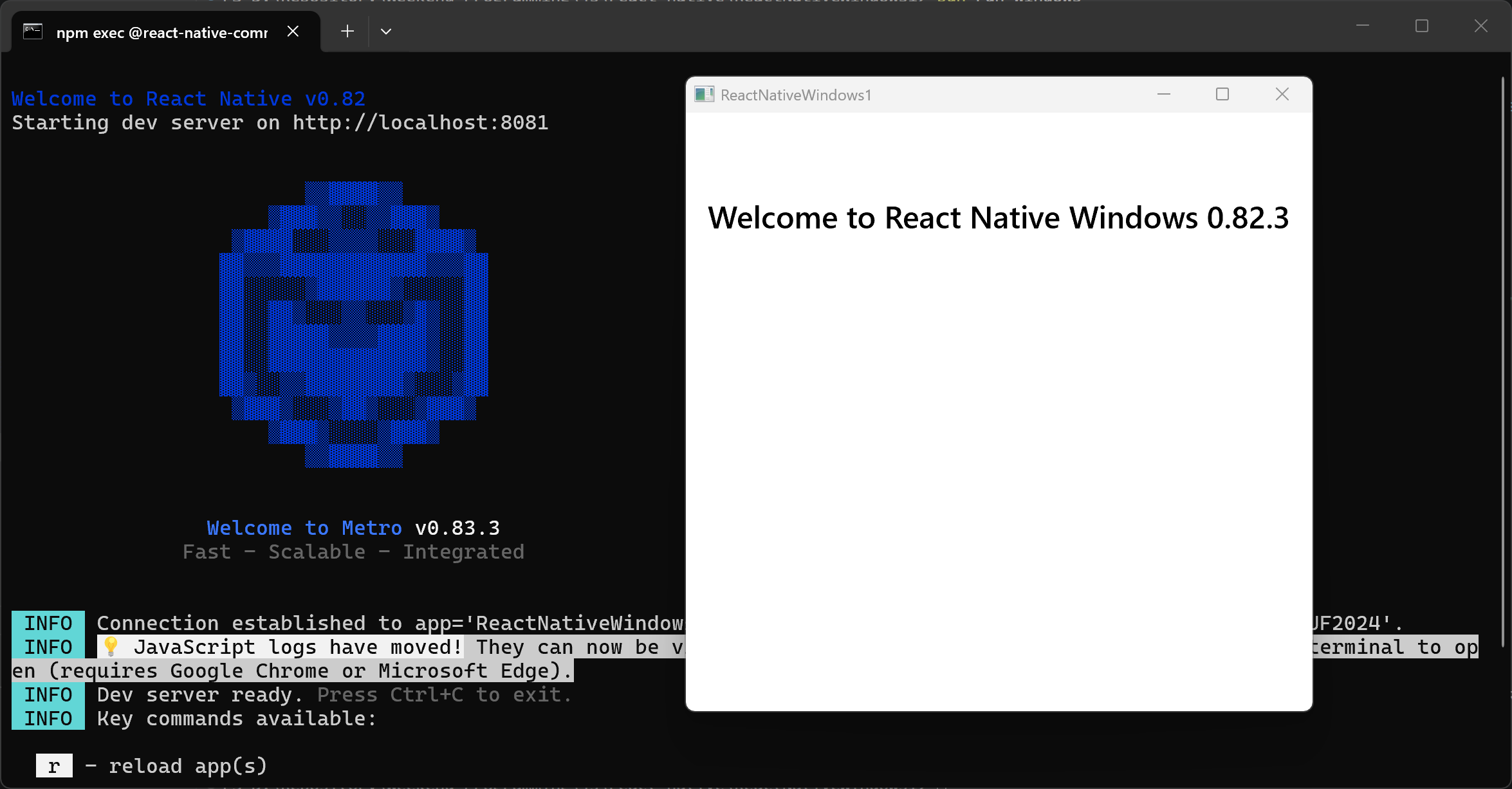 React Native Windows 0.82.3