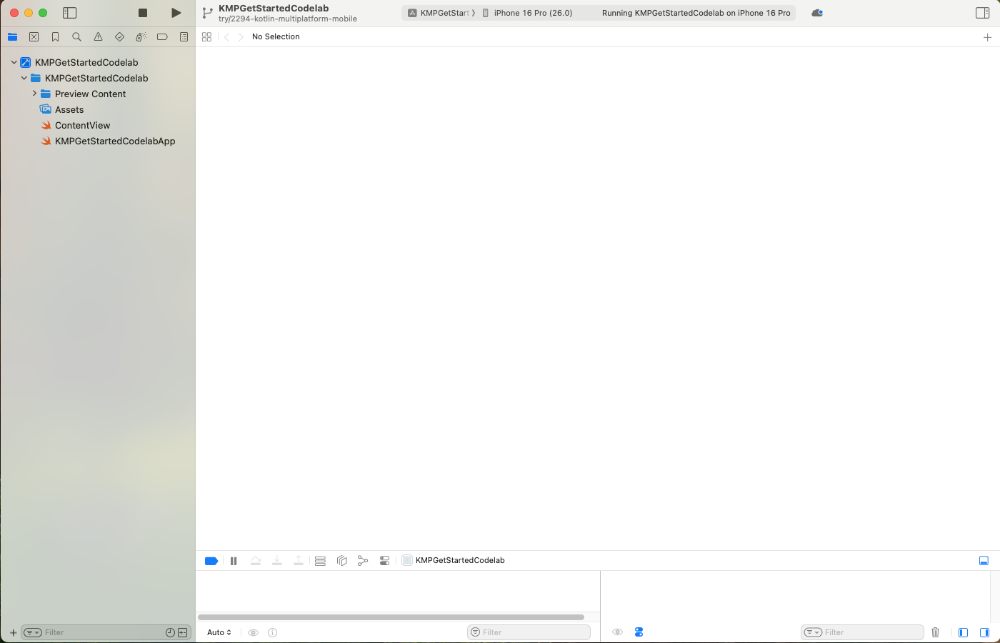 Open in XCode