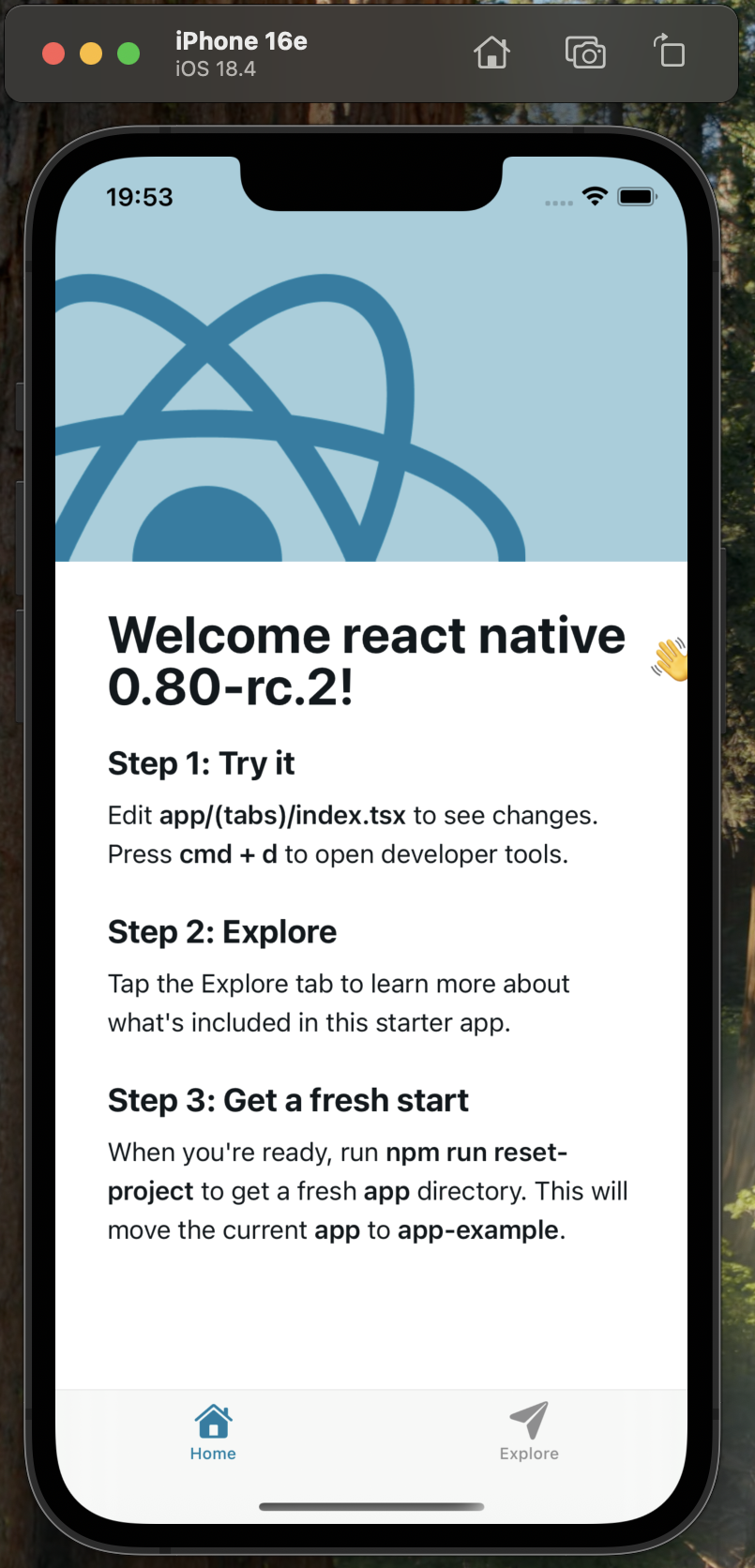 React Native 0.80.0-rc.2 iOS