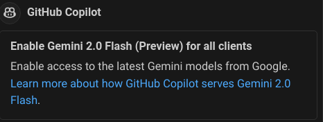 Gemini in GitHub Copilot