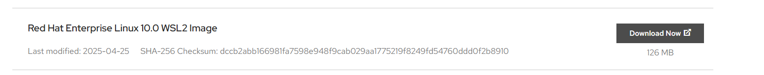 Link of WSL Image